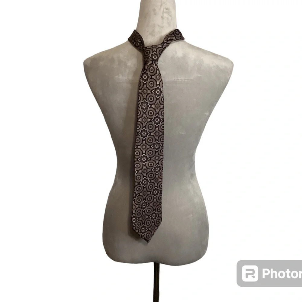Christian Dior silk tie brown & black academia preppy luxury Y2K quiet money